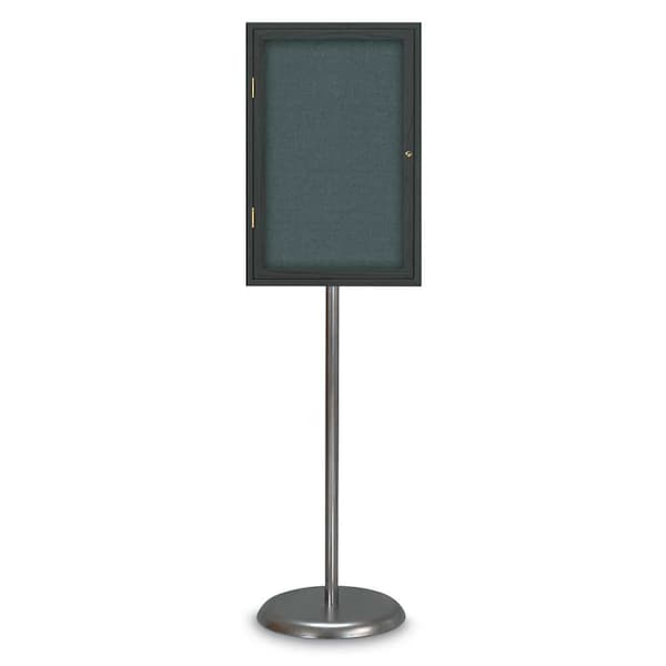Corkboard, Double Door, Radius Frame, 48x36", Satin/Surf